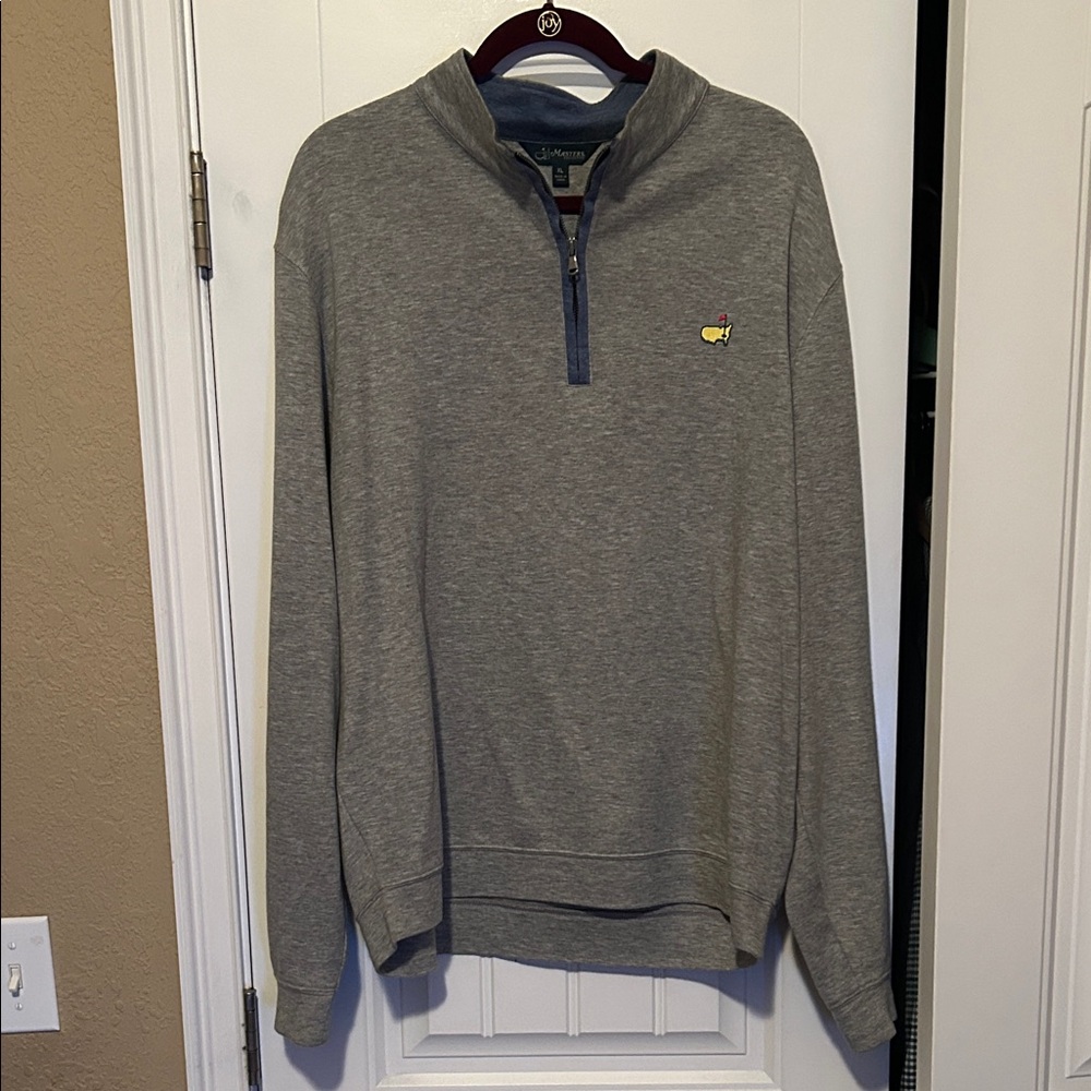 Masters collection 1/4 zip up pullover, 68% cotton, 29% rayon and 3% nylon EUC